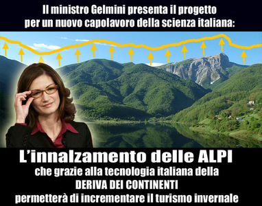 L'innalzamento delle Alpi della Gelmini. Il governo del fare