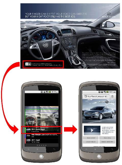 Google Googles pubblicità della Buick- funzionamento del riconoscimento e della ricerca visuale