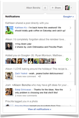 Notifiche Google+