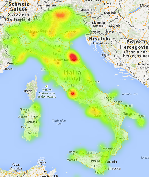 Mappa alberghiera italiana