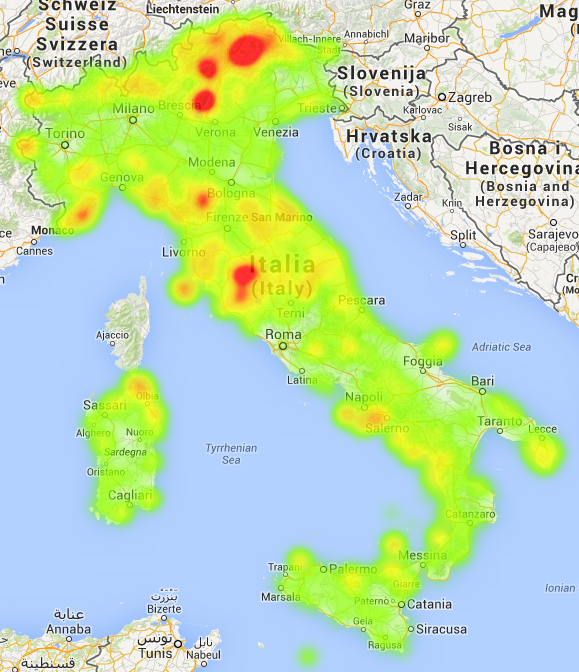 Numero aziende per 1000 abitanti