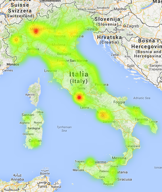 Distribuzione pizzerie