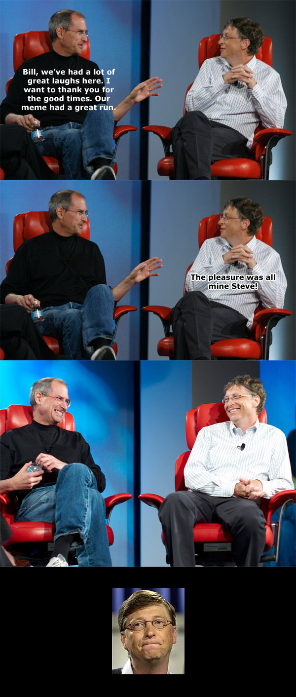 Steve Jobs: Bill Gates triste