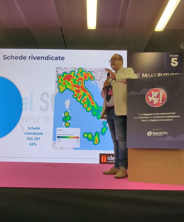 Maurizio Ceravolo presenta al WMF 2025 i dati sulle schede Google Business Profile rivendicate